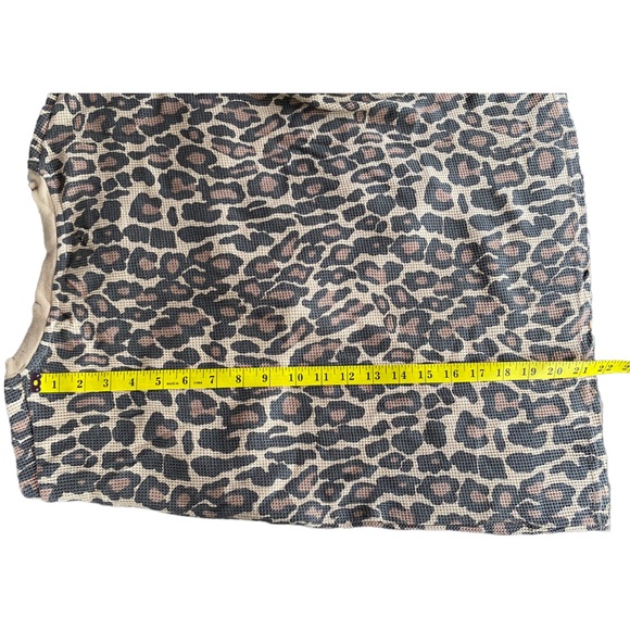 Splendid Thermal Leopard Animal Natural Crew Neck Long Sleeve Pullover Small NWT - Picture 10 of 10
